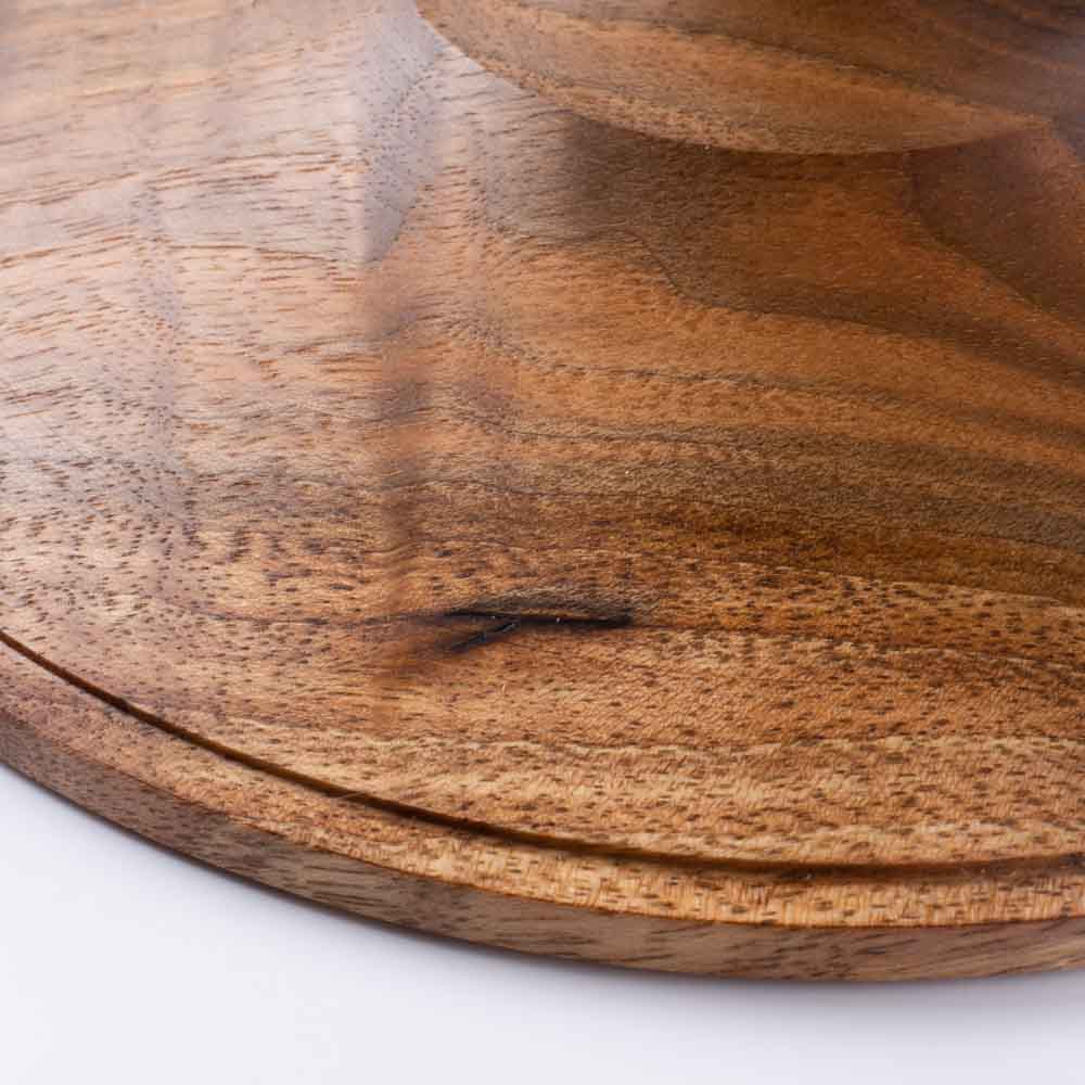 作家 小塚晋哉 高台皿 18cm(胡桃) 作家 小塚晋哉 木工もの