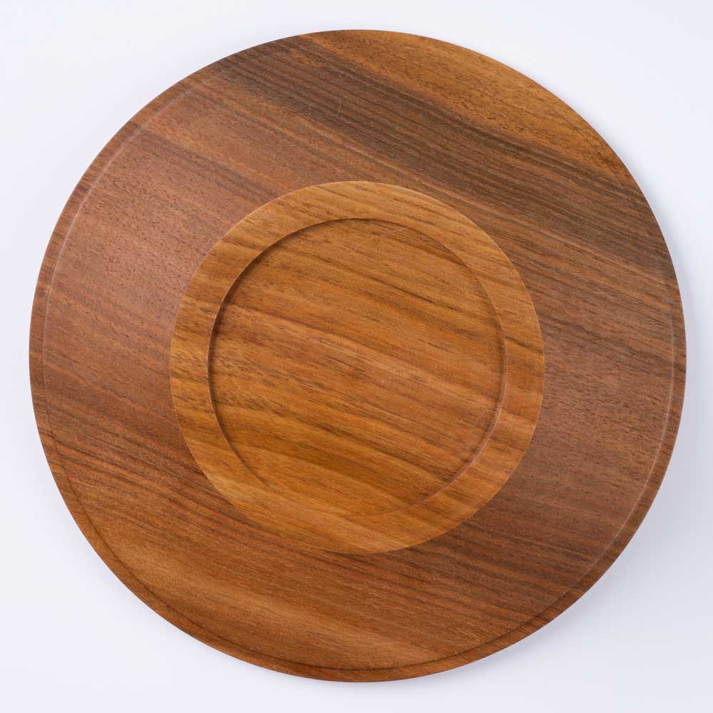 作家 小塚晋哉 高台皿 20cm(胡桃) 作家 小塚晋哉 木工もの