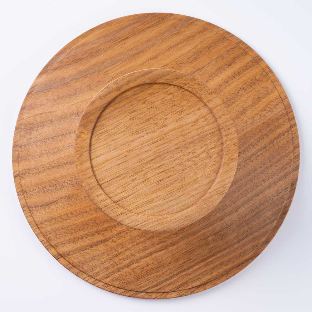 作家 小塚晋哉 高台皿 24cm(胡桃) 作家 小塚晋哉 木工もの