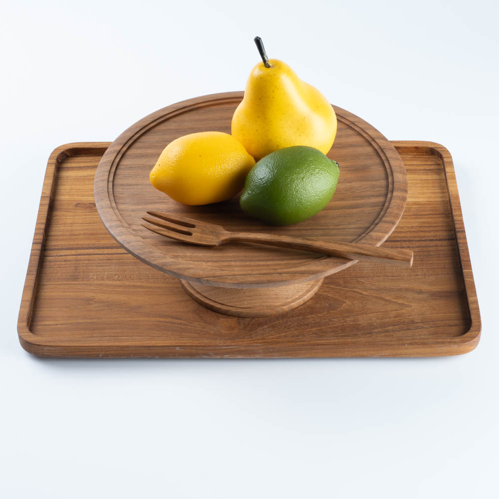 作家 小塚晋哉 高台皿 24cm(胡桃) 作家 小塚晋哉 木工もの