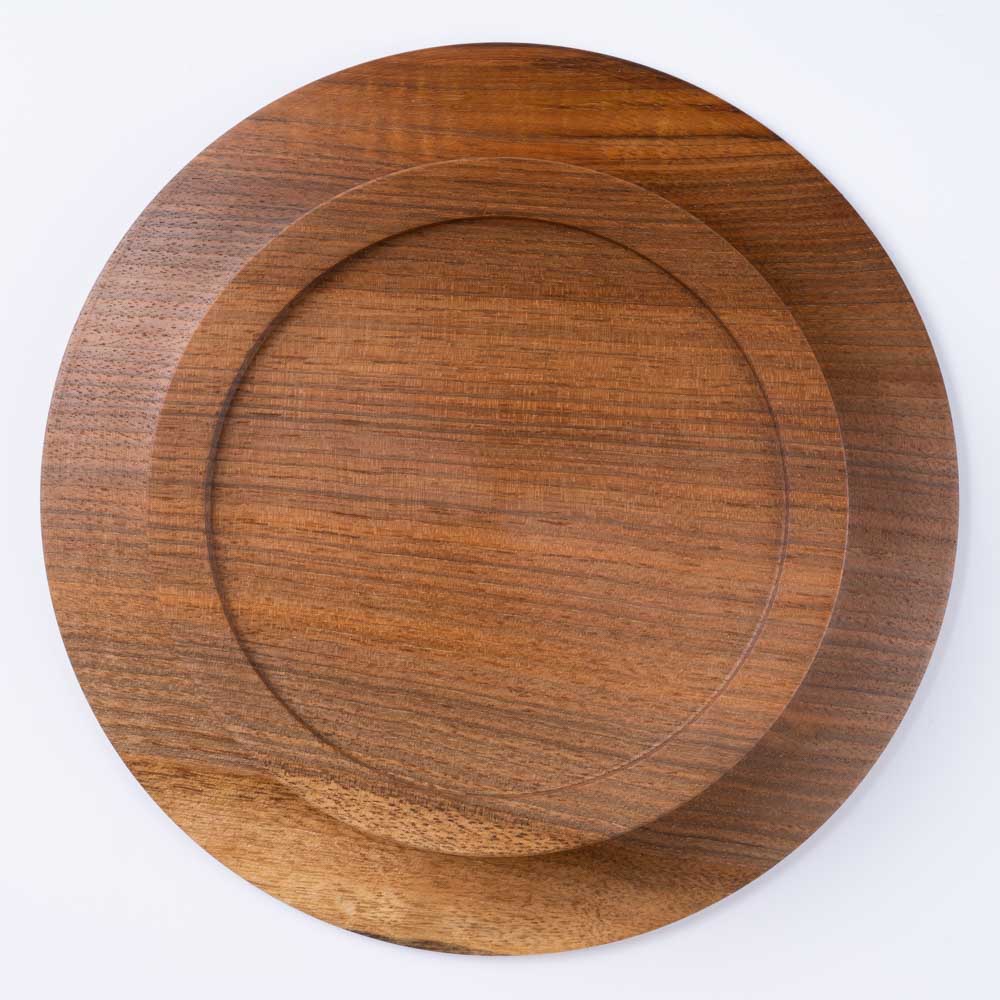 作家 小塚晋哉 台皿 18cm(胡桃) 作家 小塚晋哉 木工もの