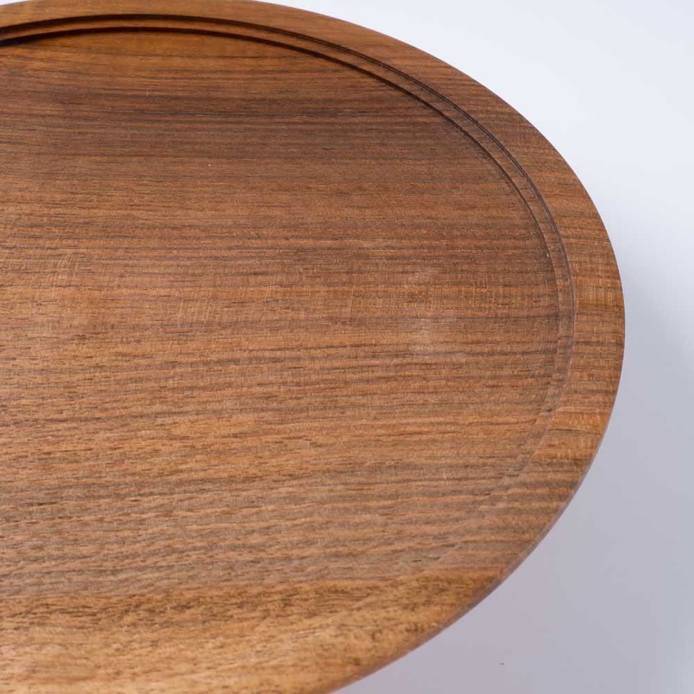 作家 小塚晋哉 台皿 18cm(胡桃) 作家 小塚晋哉 木工もの