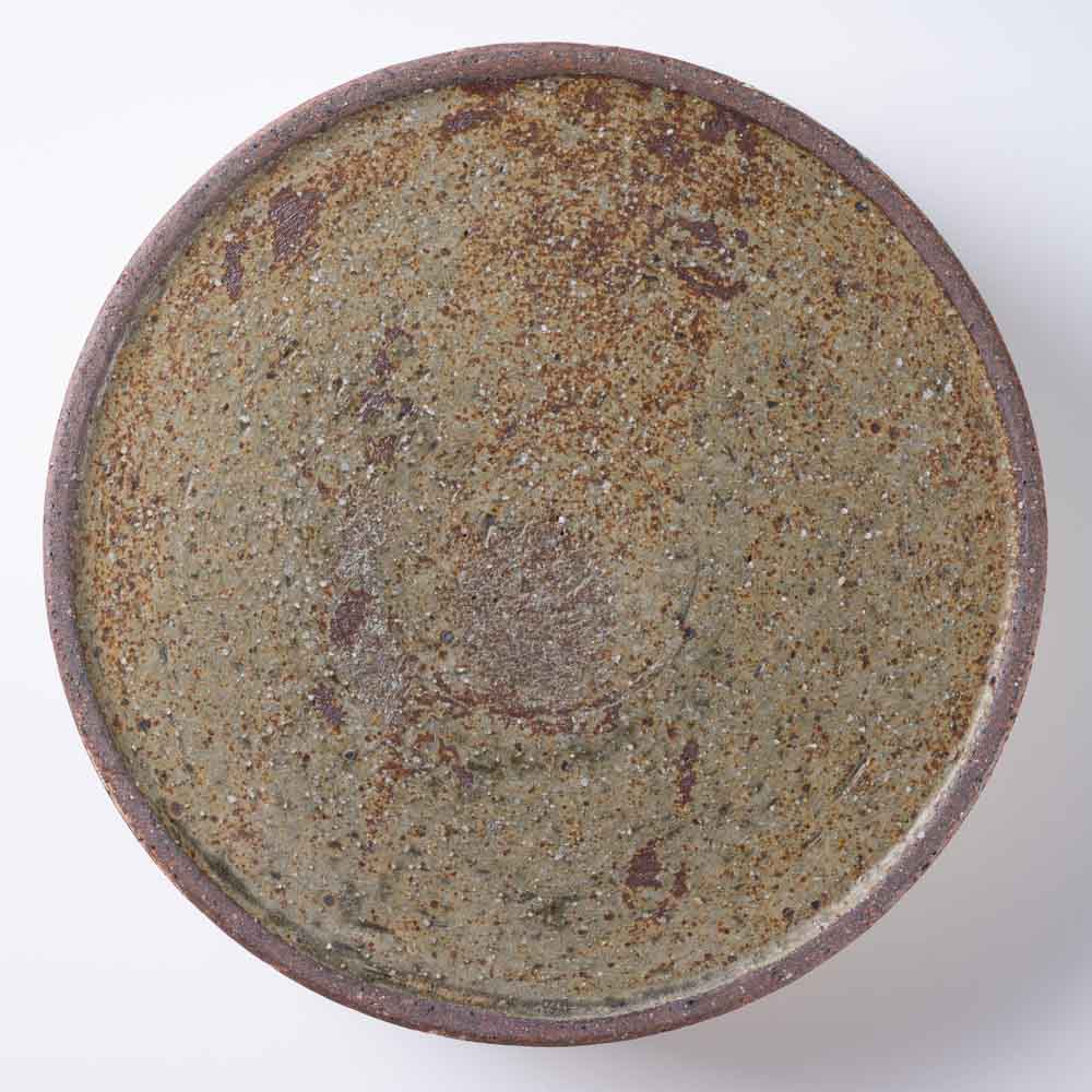 作家 馬渡新平 ヒビ粉引き 平鉢7寸 作家 馬渡新平 陶磁器作家もの