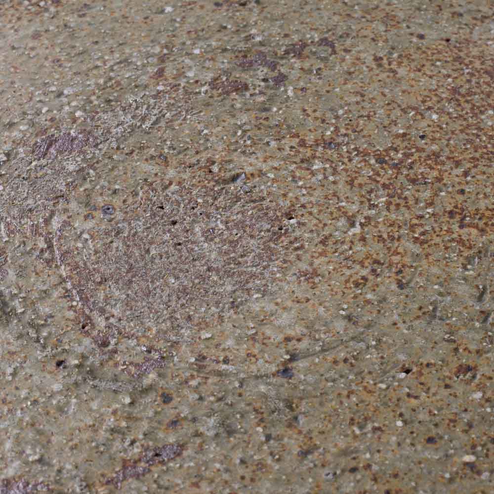 作家 馬渡新平 ヒビ粉引き 平鉢7寸 作家 馬渡新平 陶磁器作家もの