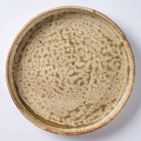 作家 馬渡新平 ヒビ粉引き 平皿6寸 作家 馬渡新平 陶磁器作家もの