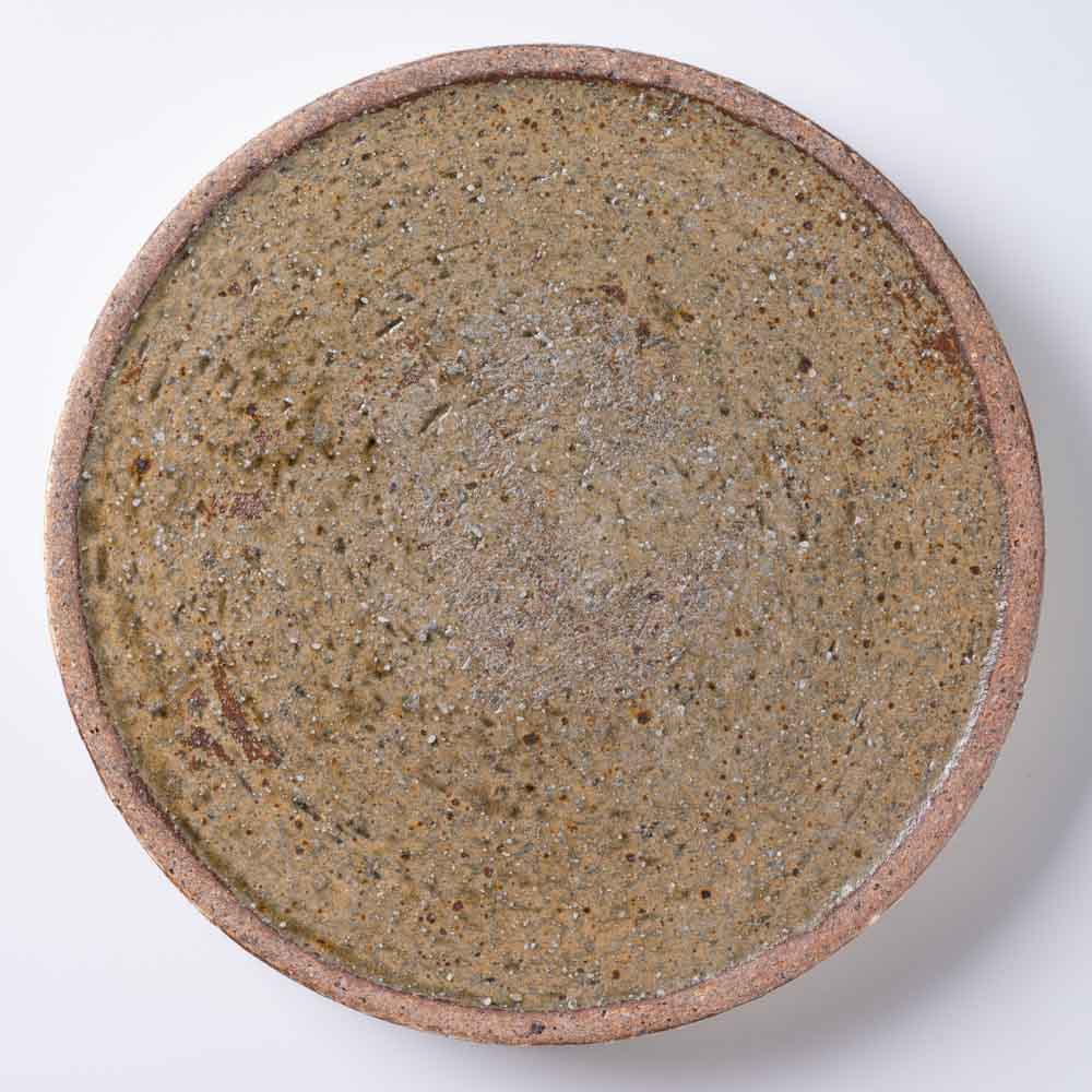 作家 馬渡新平 ヒビ粉引き 平皿6寸 作家 馬渡新平 陶磁器作家もの