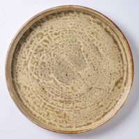 作家 馬渡新平 ヒビ粉引き 平皿8寸 作家 馬渡新平 陶磁器作家もの