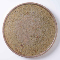 作家 馬渡新平 ヒビ粉引き 平皿8寸 作家 馬渡新平 陶磁器作家もの