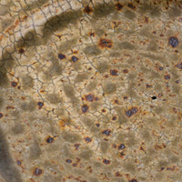 作家 馬渡新平 ヒビ粉引き リム皿10cm 作家 馬渡新平 陶磁器作家もの