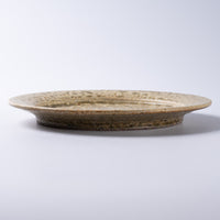 作家 馬渡新平 ヒビ粉引き リム皿6寸 作家 馬渡新平 陶磁器作家もの