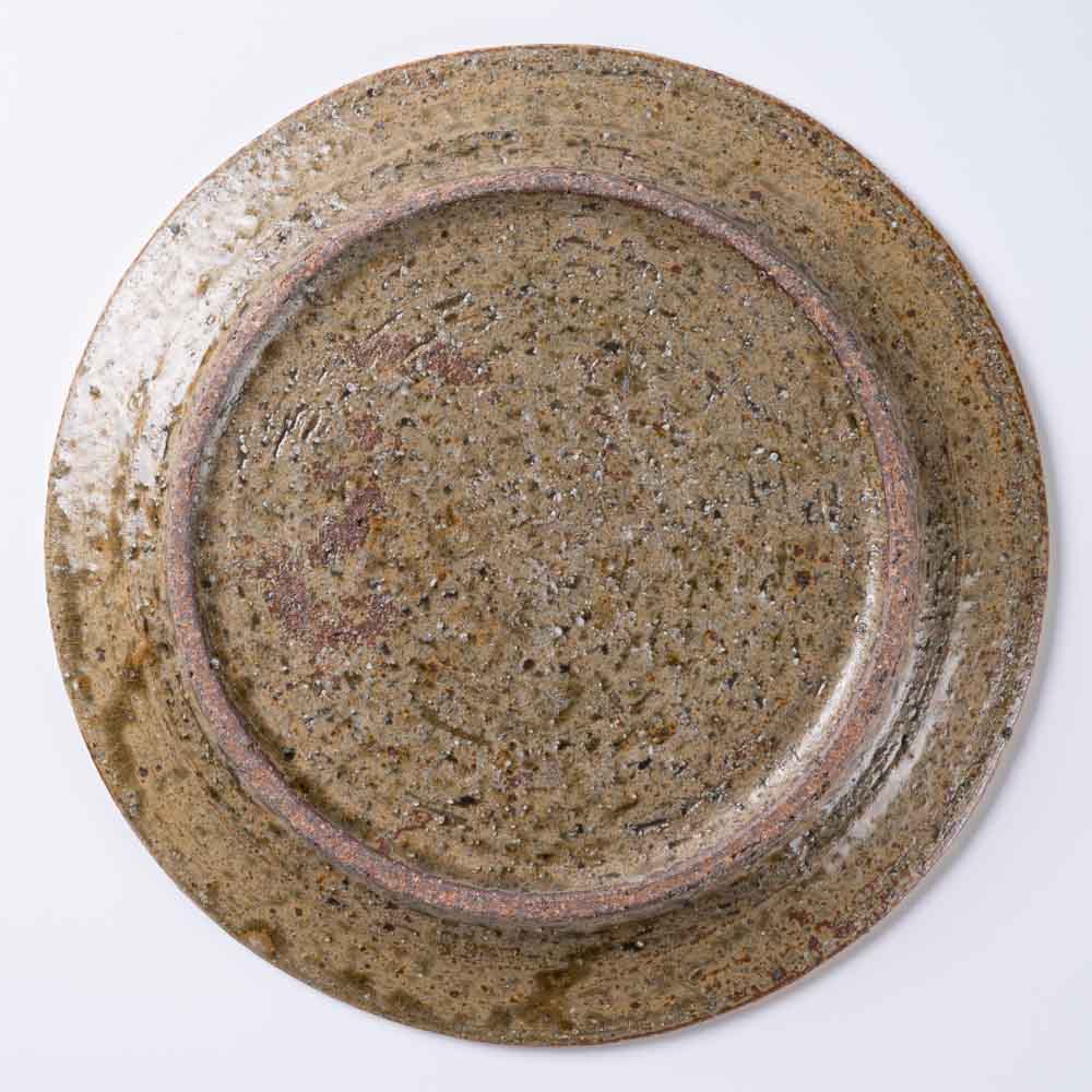 作家 馬渡新平 ヒビ粉引き リム皿6寸 作家 馬渡新平 陶磁器作家もの