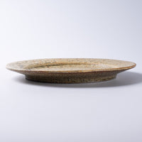 作家 馬渡新平 ヒビ粉引き リム皿7寸 作家 馬渡新平 陶磁器作家もの