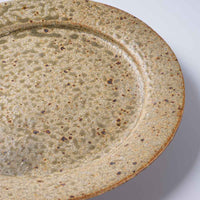 作家 馬渡新平 ヒビ粉引き リム皿7寸 作家 馬渡新平 陶磁器作家もの