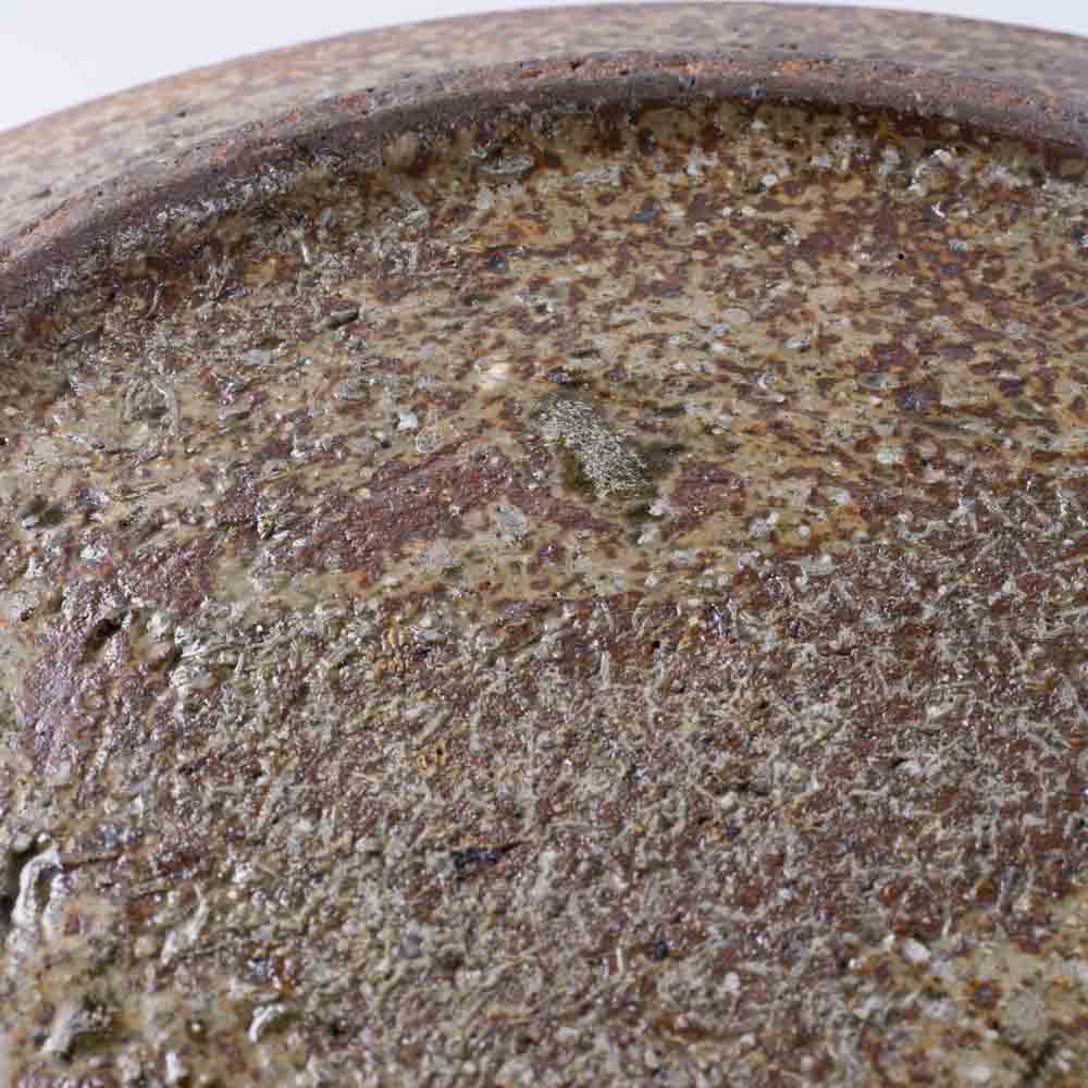作家 馬渡新平 ヒビ粉引き リム皿7寸 作家 馬渡新平 陶磁器作家もの