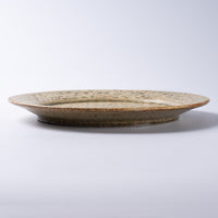 作家 馬渡新平 ヒビ粉引き リム皿8寸 作家 馬渡新平 陶磁器作家もの