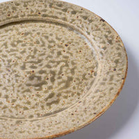 作家 馬渡新平 ヒビ粉引き リム皿8寸 作家 馬渡新平 陶磁器作家もの