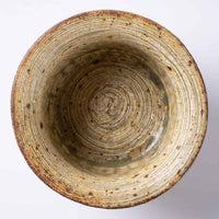 作家 馬渡新平 刷毛目黄 リム鉢4寸 作家 馬渡新平 陶磁器作家もの