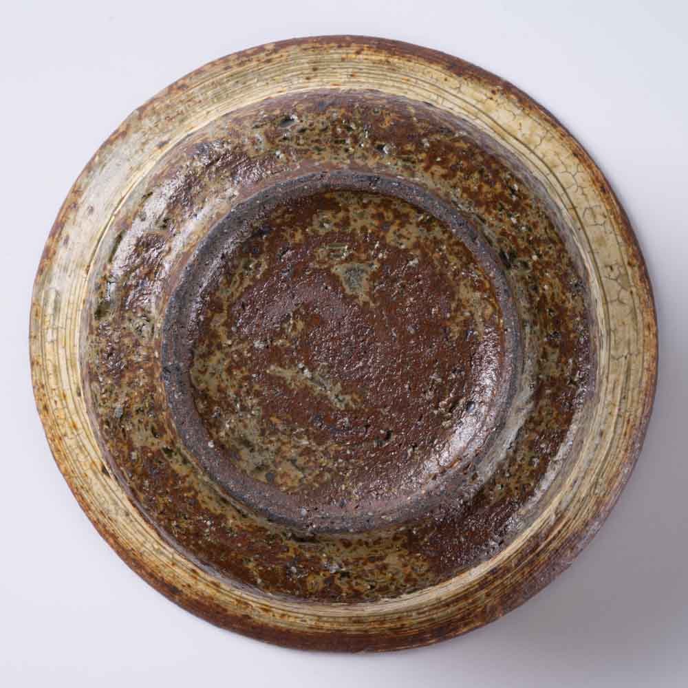 作家 馬渡新平 刷毛目黄 リム鉢4寸 作家 馬渡新平 陶磁器作家もの