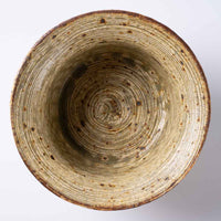 作家 馬渡新平 刷毛目黄 リム鉢4.5寸 作家 馬渡新平 陶磁器作家もの