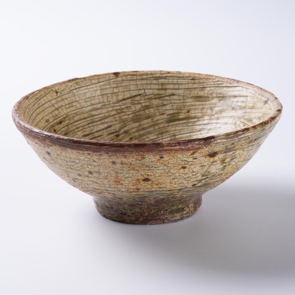 作家 馬渡新平 刷毛目黄 めし碗(小) 作家 馬渡新平 陶磁器作家もの