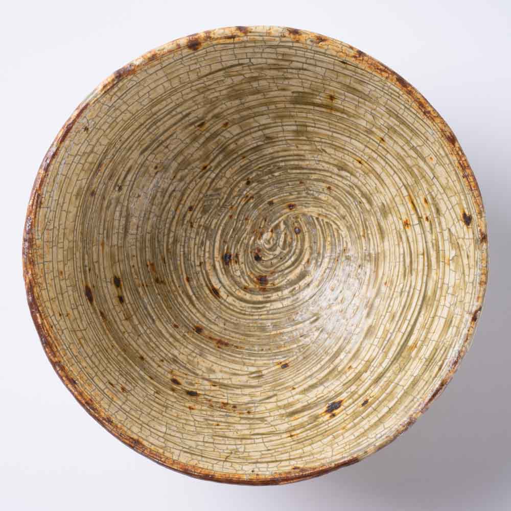 作家 馬渡新平 刷毛目黄 めし碗(小) 作家 馬渡新平 陶磁器作家もの