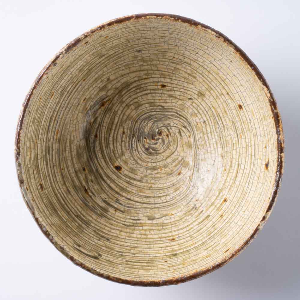 作家 馬渡新平 刷毛目黄 めし碗(大) 作家 馬渡新平 陶磁器作家もの