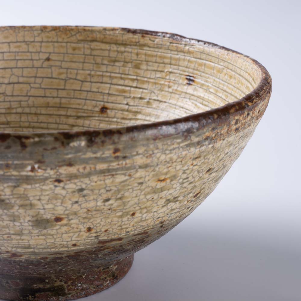 作家 馬渡新平 刷毛目黄 めし碗(大) 作家 馬渡新平 陶磁器作家もの