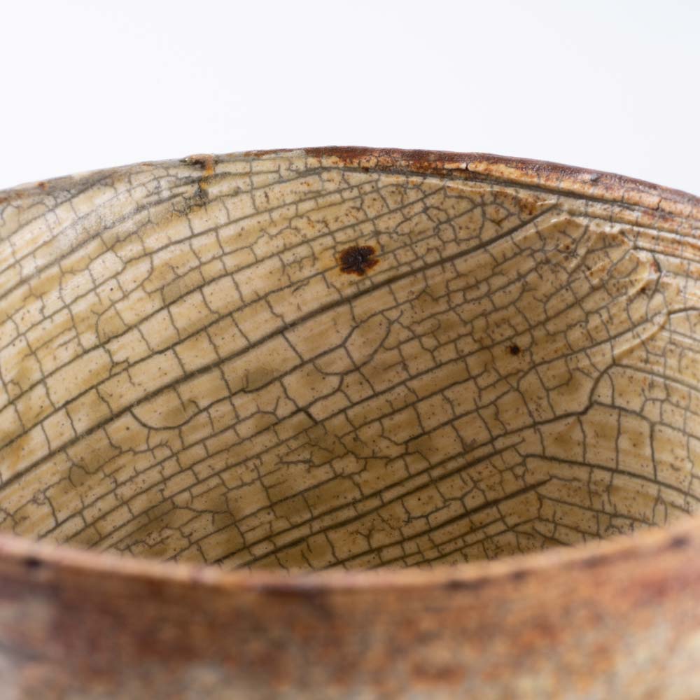 作家 馬渡新平 刷毛目黄 そばちょこ 作家 馬渡新平 陶磁器作家もの