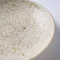 作家 馬渡新平 灰釉ヒビ粉引き 皿6寸 作家 馬渡新平 陶磁器作家もの