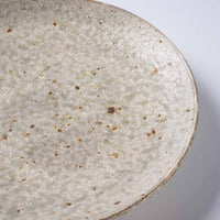 作家 馬渡新平 灰釉ヒビ粉引き 皿7寸 作家 馬渡新平 陶磁器作家もの