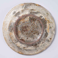 作家 馬渡新平 灰釉ヒビ粉引き リム皿10cm 作家 馬渡新平 陶磁器作家もの