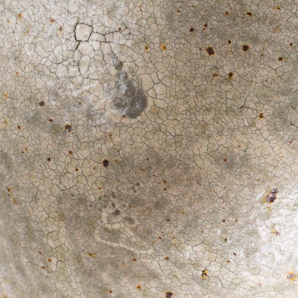 作家 馬渡新平 灰釉ヒビ粉引き 鉢6寸 作家 馬渡新平 陶磁器作家もの