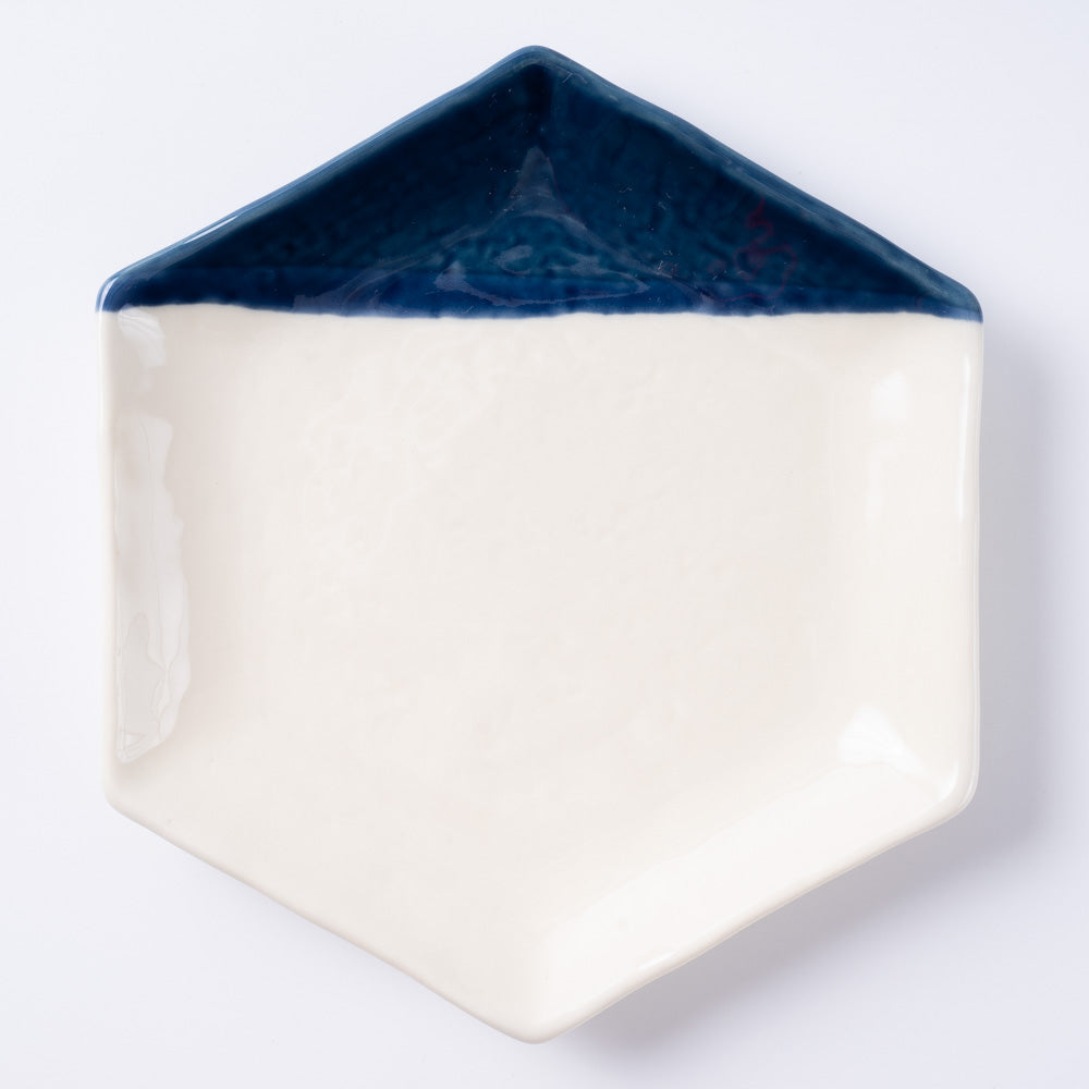 m.m.d. 取皿(二分掛け) 瑠璃 m.m.d. 瀬戸焼