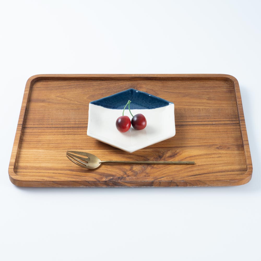 m.m.d. 取皿(二分掛け) 瑠璃 m.m.d. 瀬戸焼