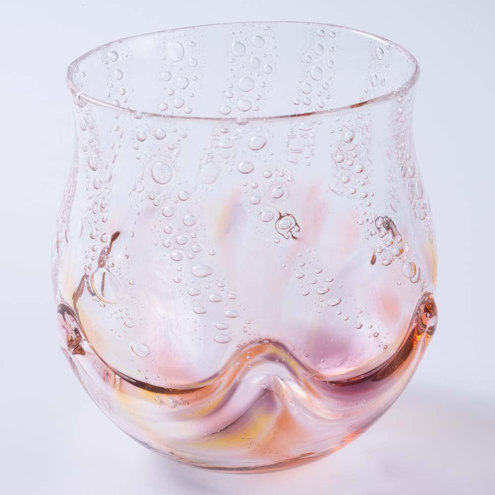 ガラス作家 三原なぎ くらげグラス Hanagasapink ガラス作家 三原なぎ ガラスもの