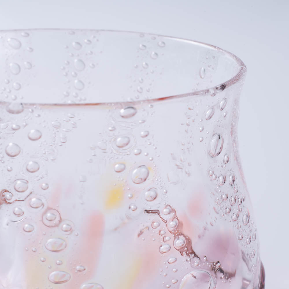 ガラス作家 三原なぎ くらげグラス Hanagasapink ガラス作家 三原なぎ ガラスもの