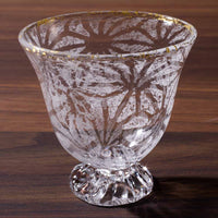 ガラス作家 三原なぎ asanoha  澄 ぐい呑 ガラス作家 三原なぎ ガラスもの