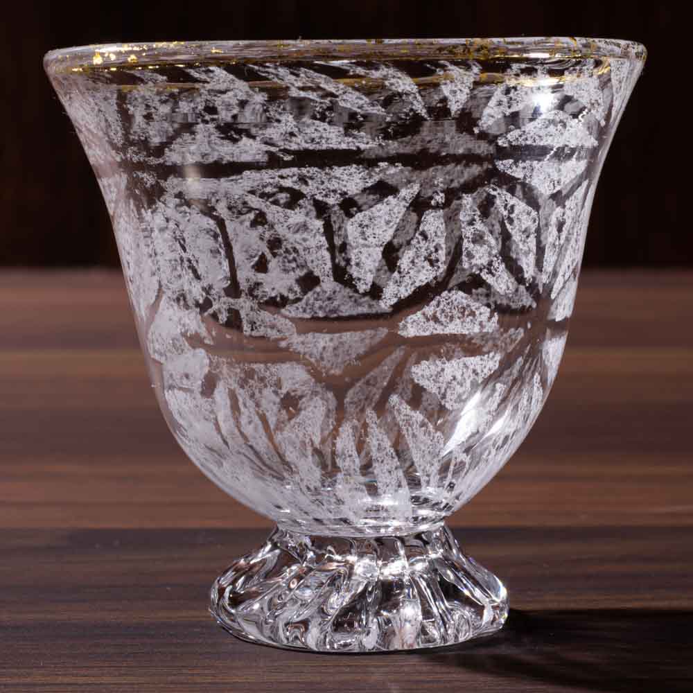 ガラス作家 三原なぎ asanoha  澄 ぐい呑 ガラス作家 三原なぎ ガラスもの