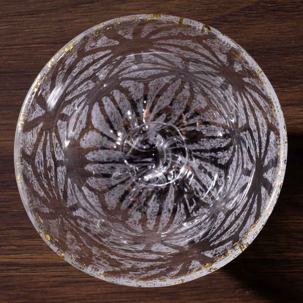 ガラス作家 三原なぎ asanoha  澄 ぐい呑 ガラス作家 三原なぎ ガラスもの