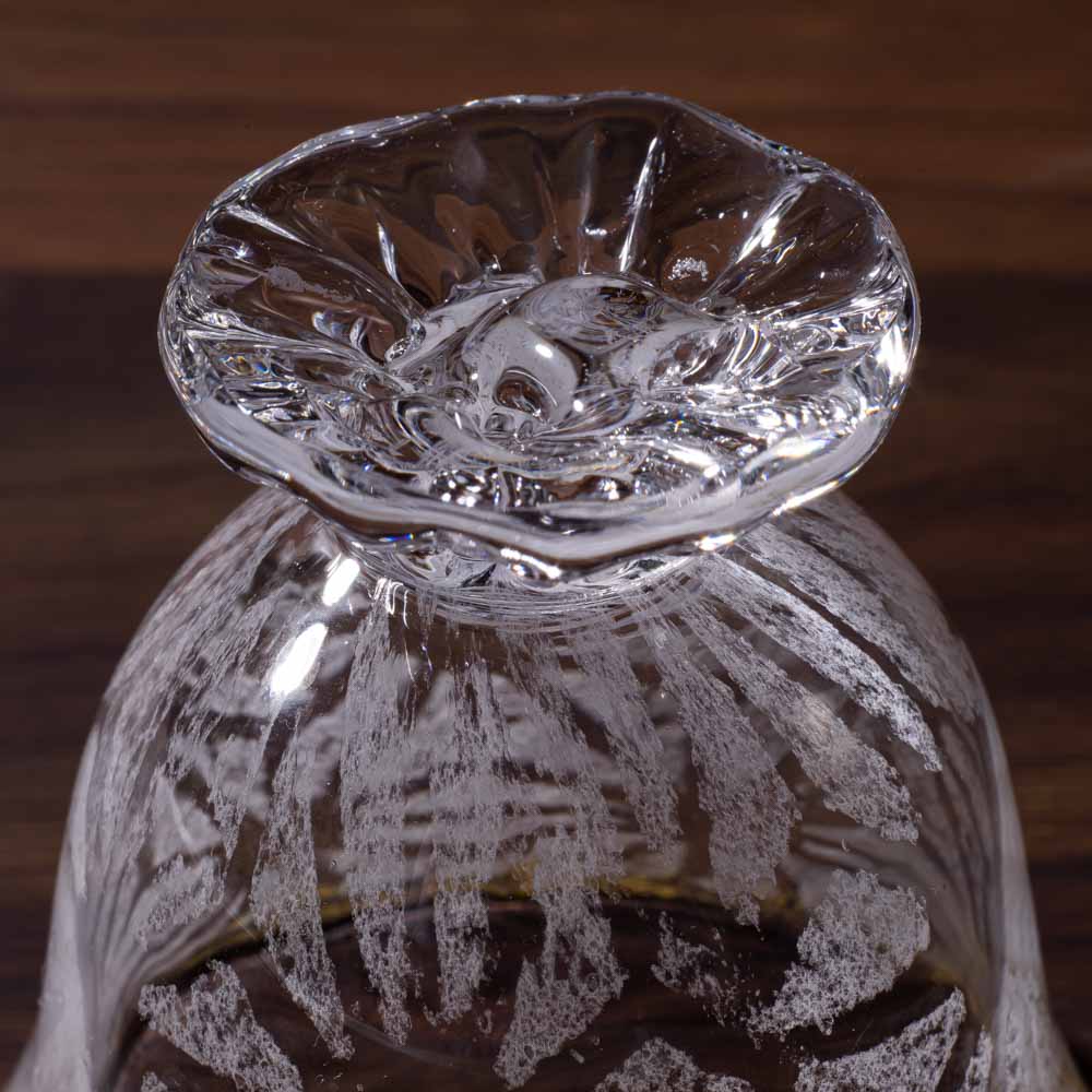 ガラス作家 三原なぎ asanoha  澄 ぐい呑 ガラス作家 三原なぎ ガラスもの