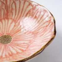 作家 加藤芳平 牡丹花 5寸浅鉢(赤) 作家 加藤芳平 陶磁器作家もの