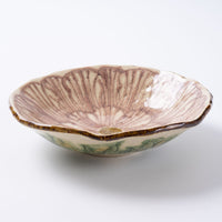 作家 加藤芳平 牡丹花 5寸浅鉢(紫) 作家 加藤芳平 陶磁器作家もの