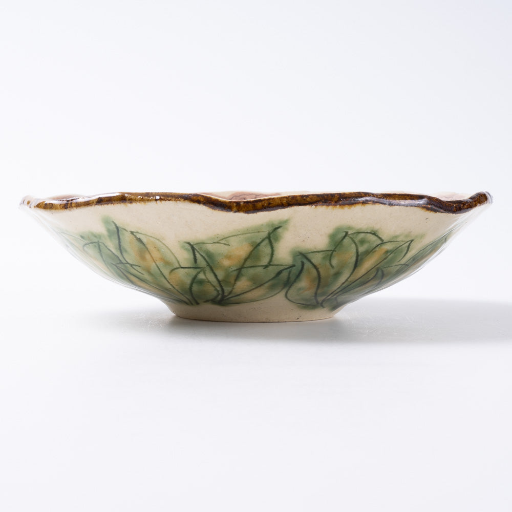 作家 加藤芳平 牡丹花 5寸浅鉢(紫) 作家 加藤芳平 陶磁器作家もの