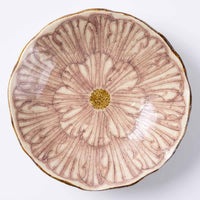 作家 加藤芳平 牡丹花 5寸浅鉢(紫) 作家 加藤芳平 陶磁器作家もの