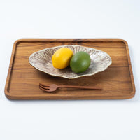 作家 加藤芳平 牡丹花 舟形皿(紫) 作家 加藤芳平 陶磁器作家もの