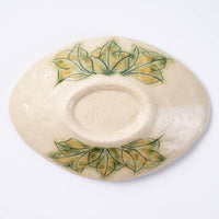 作家 加藤芳平 牡丹花 菱形小皿(赤) 作家 加藤芳平 陶磁器作家もの