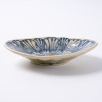 作家 加藤芳平 牡丹花 菱形小皿(青) 作家 加藤芳平 陶磁器作家もの