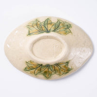 作家 加藤芳平 牡丹花 菱形小皿(青) 作家 加藤芳平 陶磁器作家もの