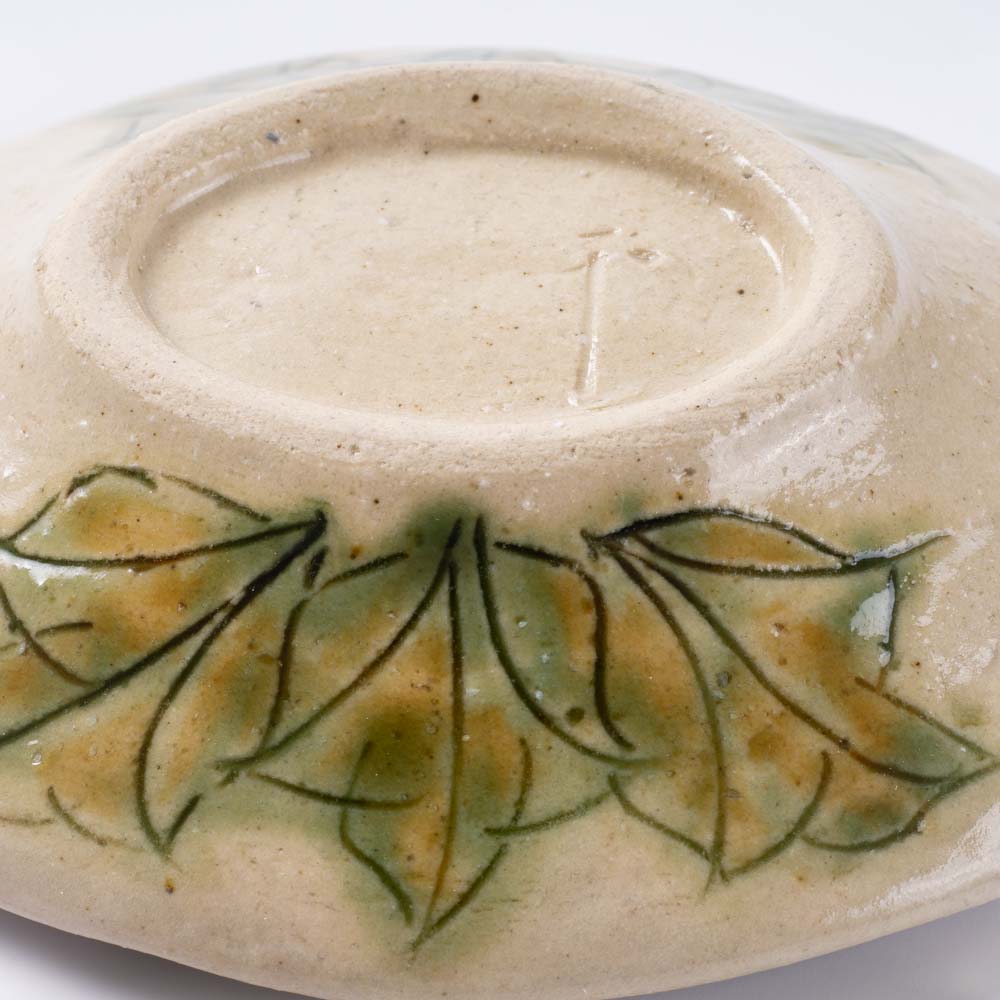 作家 加藤芳平 牡丹花 菱形小皿(青) 作家 加藤芳平 陶磁器作家もの