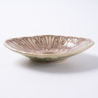作家 加藤芳平 牡丹花 菱形小皿(紫) 作家 加藤芳平 陶磁器作家もの